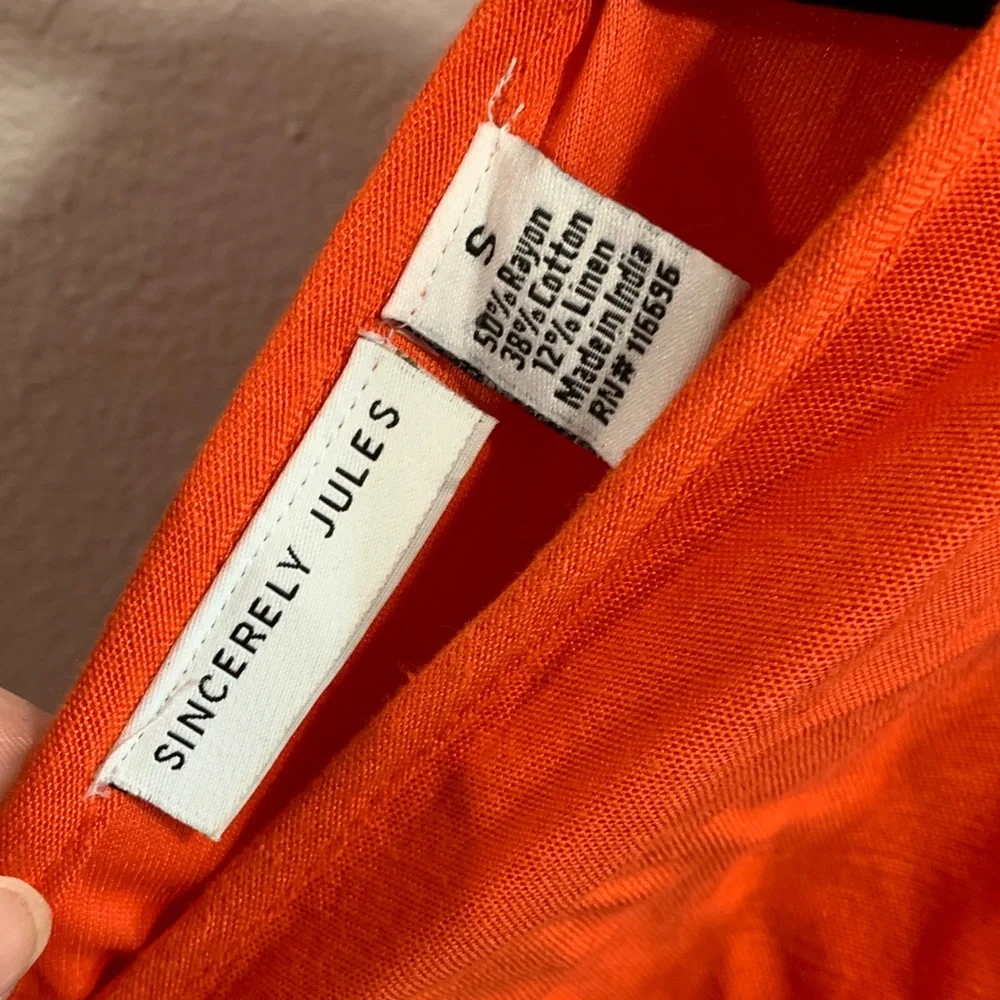 Sincerely Jules Vibrant Orange‎ Midi Dress
